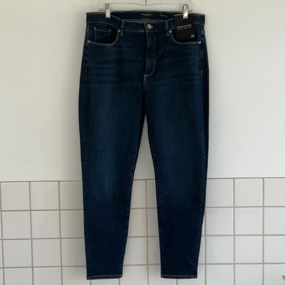 BANANA REPUBLIC Women’s Mid Rise Skinny Ankle High Stretch Jean Sz 32 Jean NWT